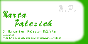 marta palesich business card